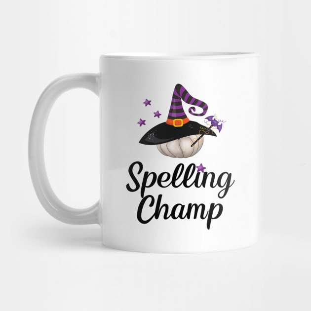 Halloween Witch Tshirt Funny Spelling Champ Costume by InnerMagic